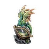 Statueta cu led Ochiul dragonului verde 21 cm